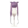 Genshin Impact Cosplay Keqing Long Mixed Purple Ponytail Cosplay Wigs With Ears
