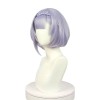 Genshin Impact Cosplay Noelle Short Light Purple Braided Cosplay Wigs with Bangs